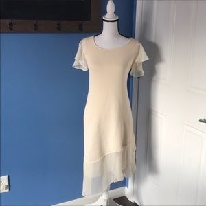 St. John Santana chiffon trim dress size 2